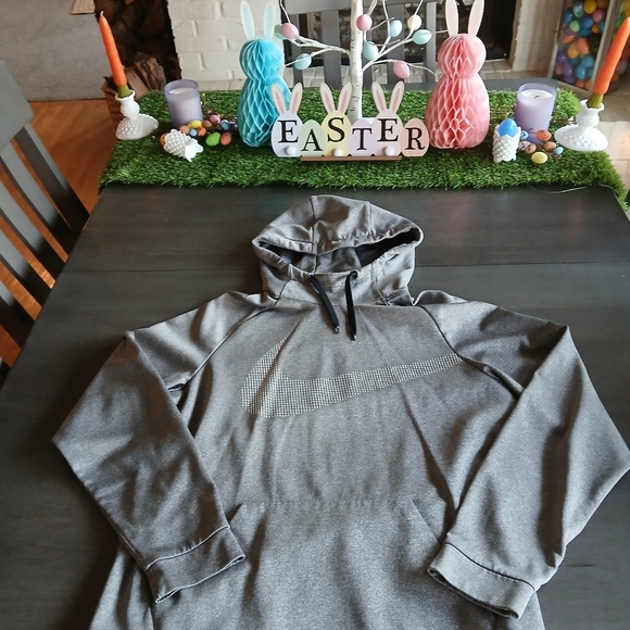 Mens Nike Dri Fit  Gray Hoodie Nwot Size M - Picture 2 of 5